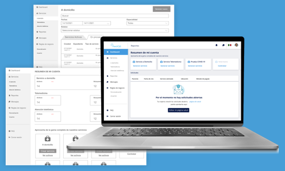 Imagen de proyecto de plataforma digital de servicios médicos de desarrollo a medida de software por Sofnux.