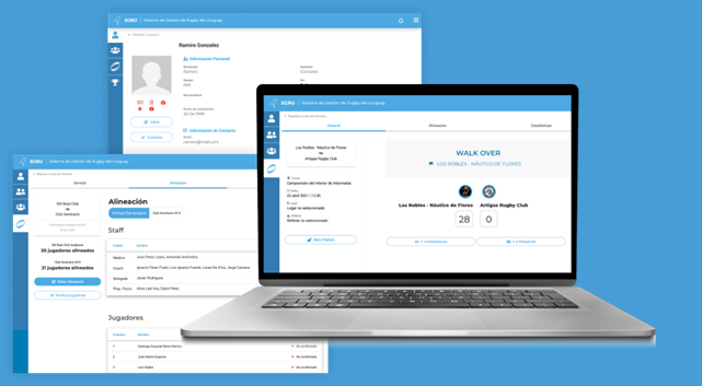 Imagen de proyecto de administración deportiva de desarrollo a medida de software por Sofnux.