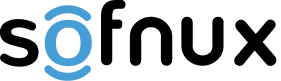 Logotipo de Sofnux que muestra el slogan de la empresa soluciones que transforman.